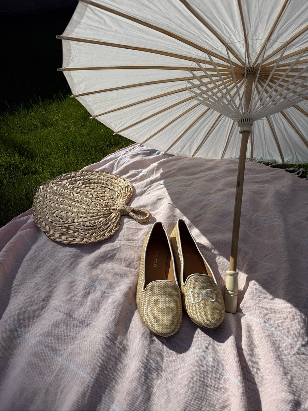 Jack Rogers Embroidered 'I Do' Flats